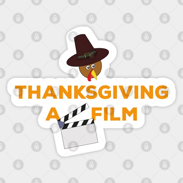 Thanksgiving A Film Clapperboard and Turkey Sticker by DiegoCarvalho